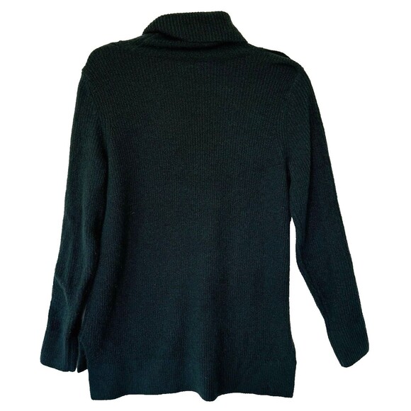 Halogen Women's XS Mock‎ Neck Sweater Green Button Sleeves Oversized - Picture 4 of 16